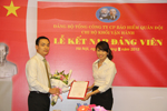 Chi bộ Khối Vận hành kết nạp 2 đảng viên mới